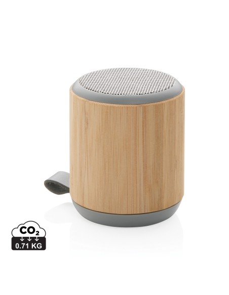 Speaker wireless 3W in bambù e tessuto Speaker wireless 3W in bambù e tessuto